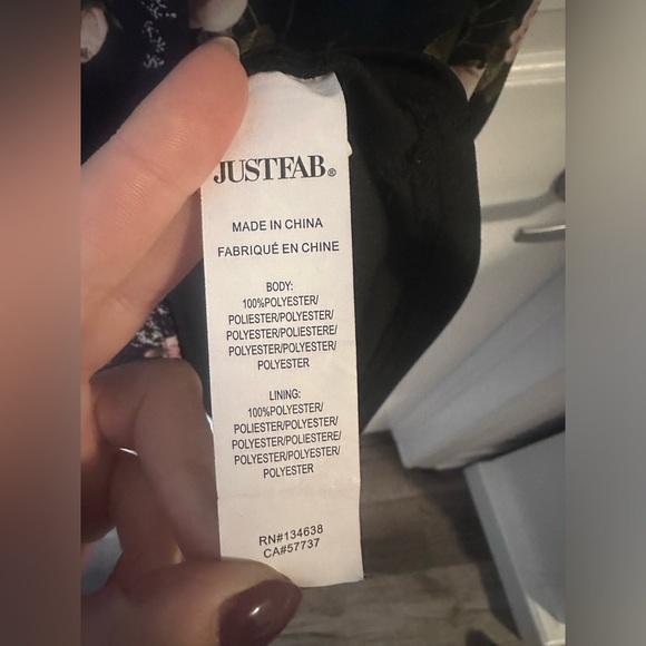 Navy Floral Long Sleeve Dress - Picture 6 of 6